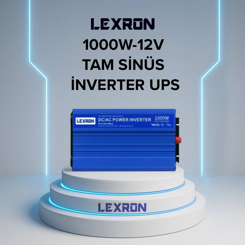 Lexron 1000W 12V UPS Tam Sinüs İnverter
