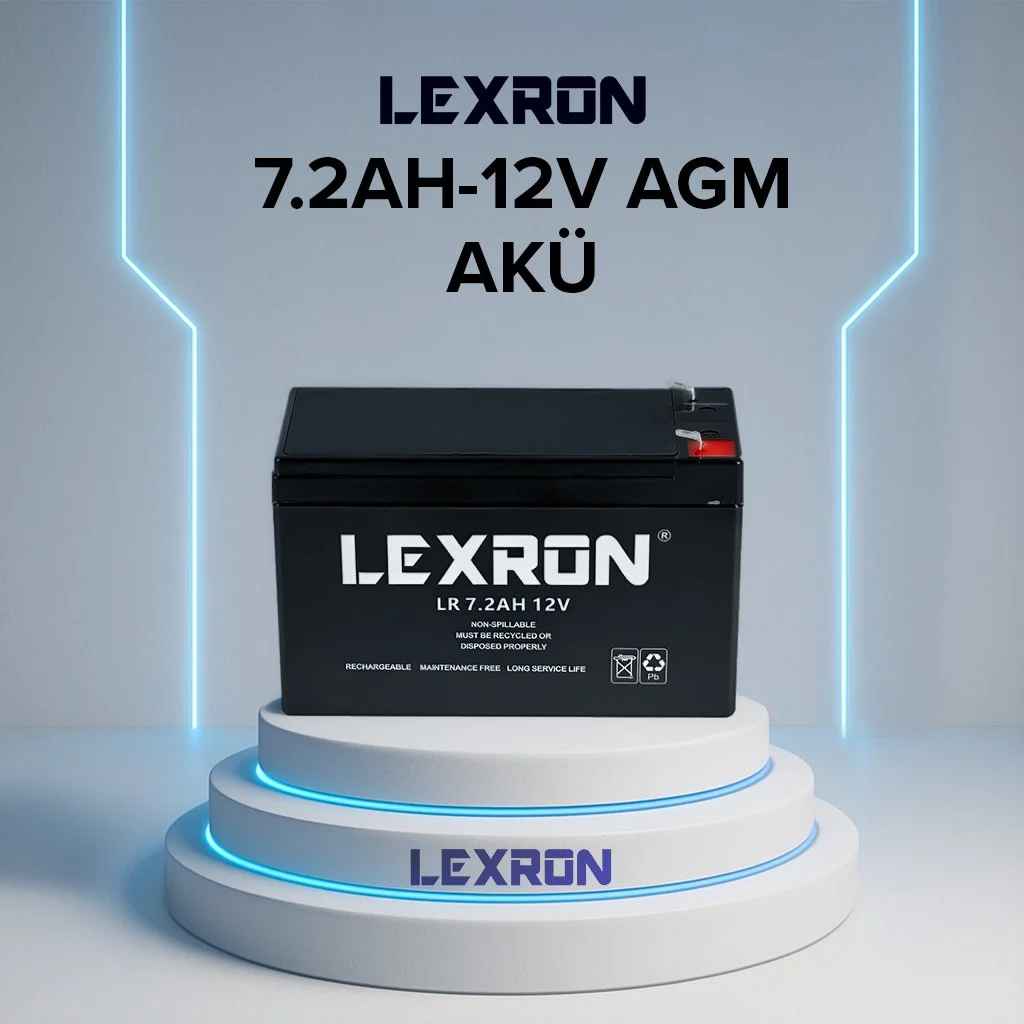 Lexron 12V 7.2Ah AGM Akü