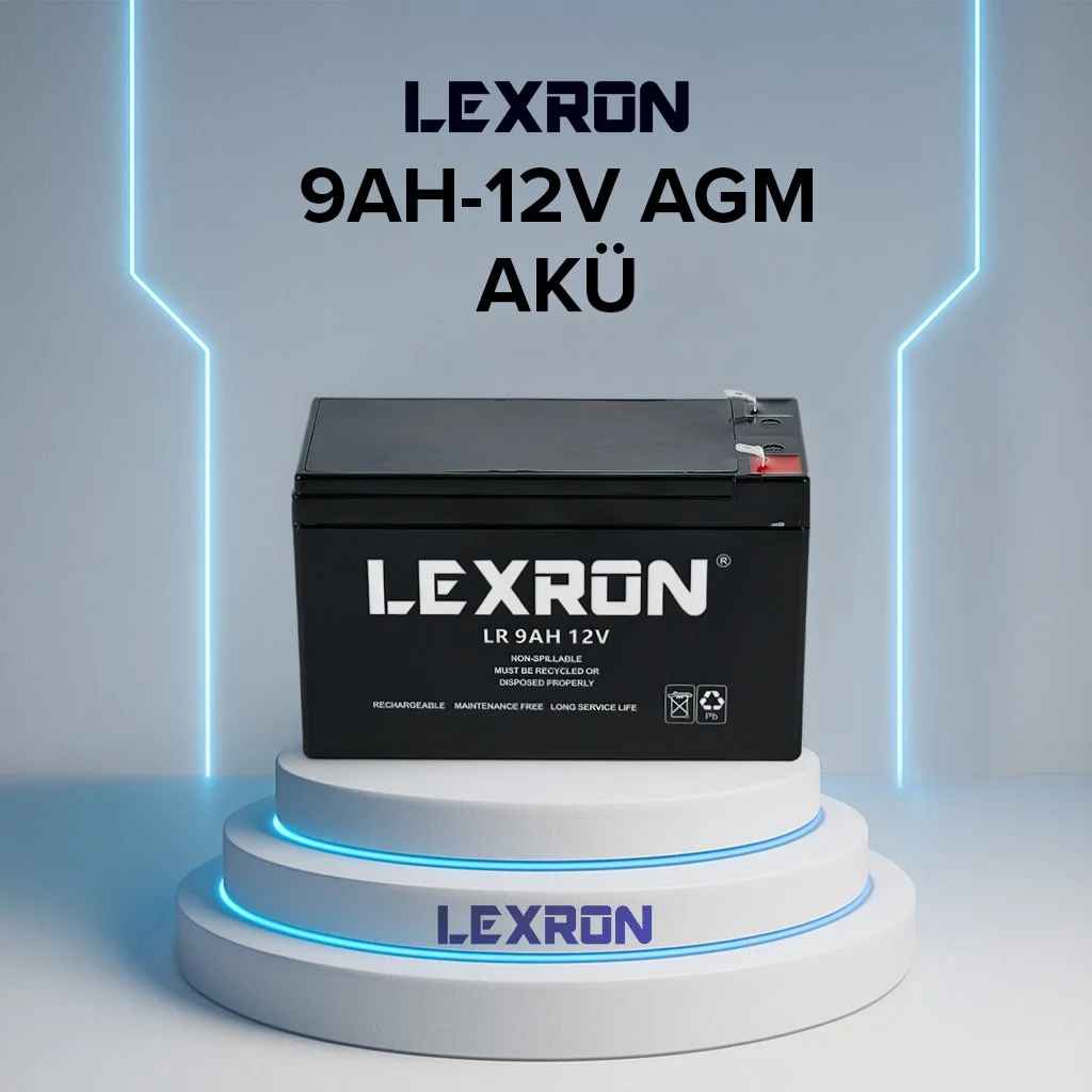 Lexron 12V 9Ah AGM Akü